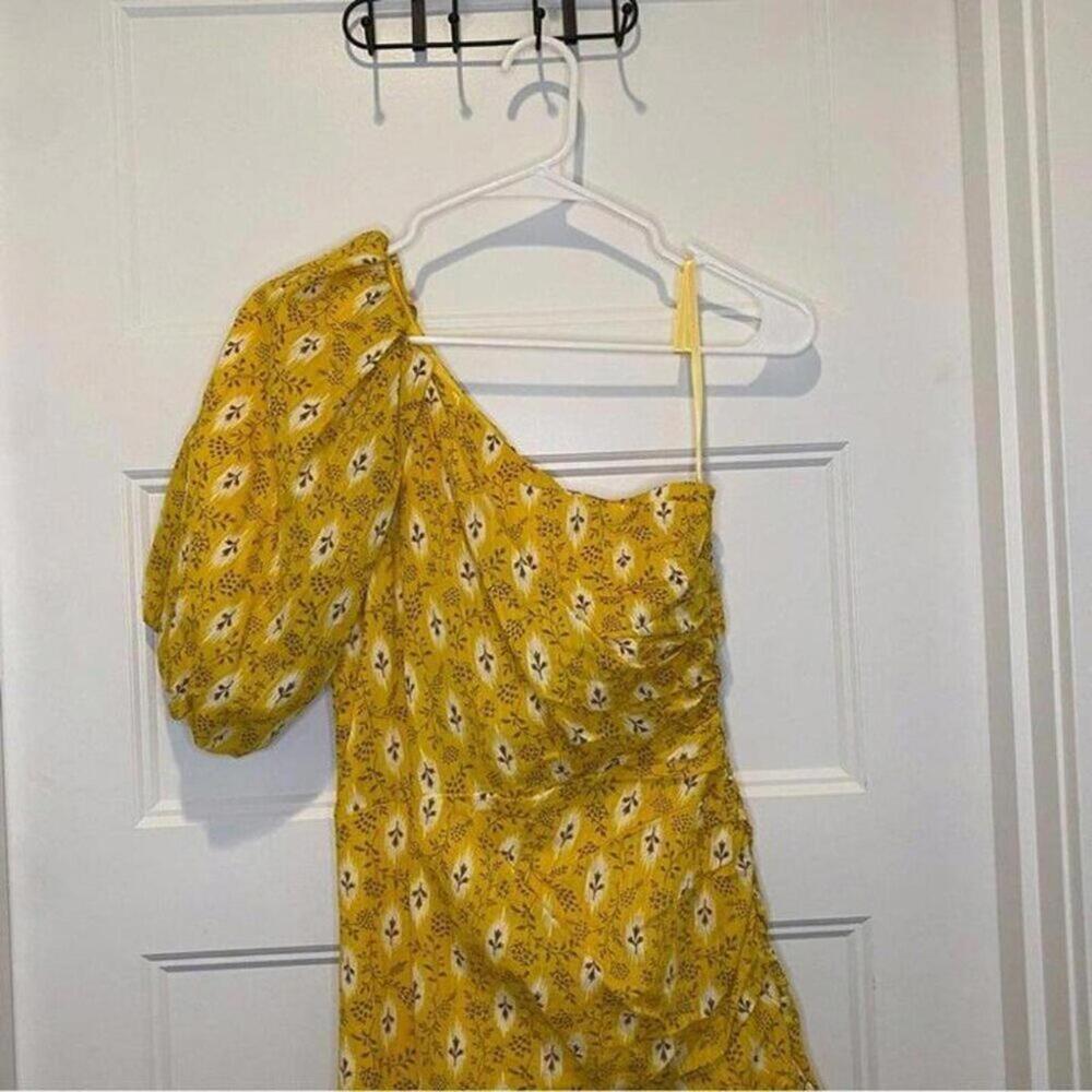 Veronica Beard Virginia Botanical Ikat One-Shoulder Tiered Maxi Dress Sz 00 NWT - Picture 6 of 9